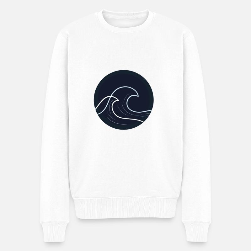 Ocean - Männer Premium Bio Pullover - Weiß