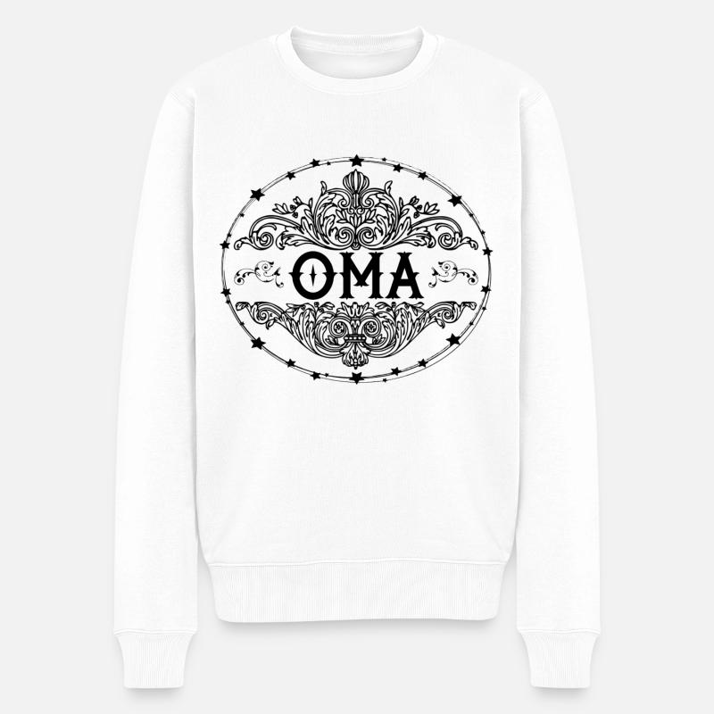 Oma - Männer Premium Bio Pullover - Weiß