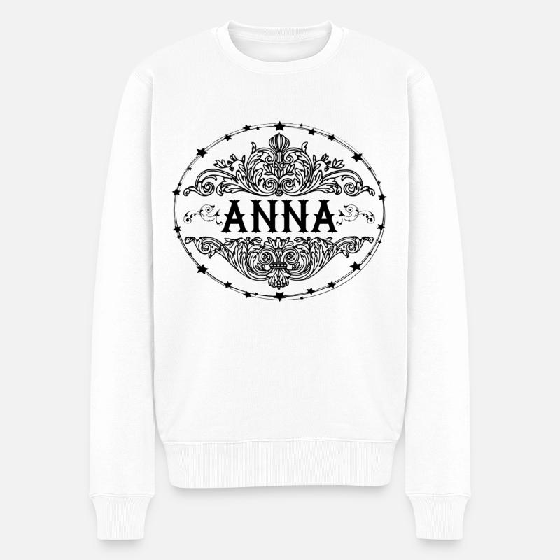 Anna - Männer Premium Bio Pullover - Weiß