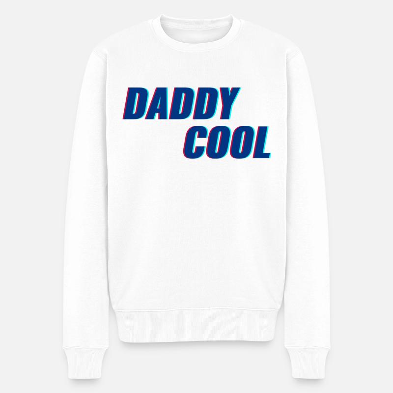 DADDY COOL - GEBURTSTAG - VATERTAG - VALENTINSTAG - Männer Premium Bio Pullover - Weiß