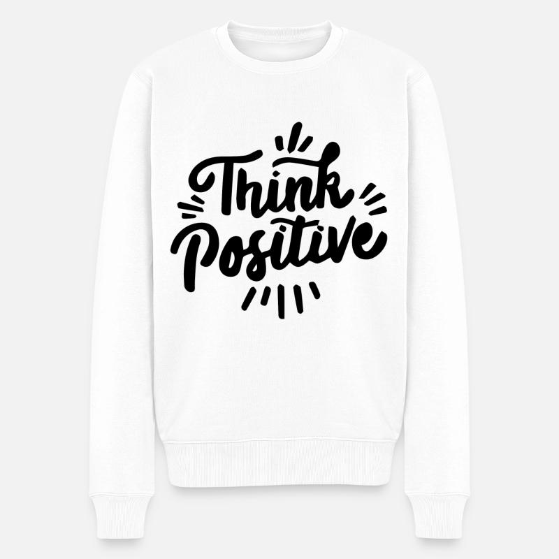 Penser positif - Pull Premium bio Homme - blanc