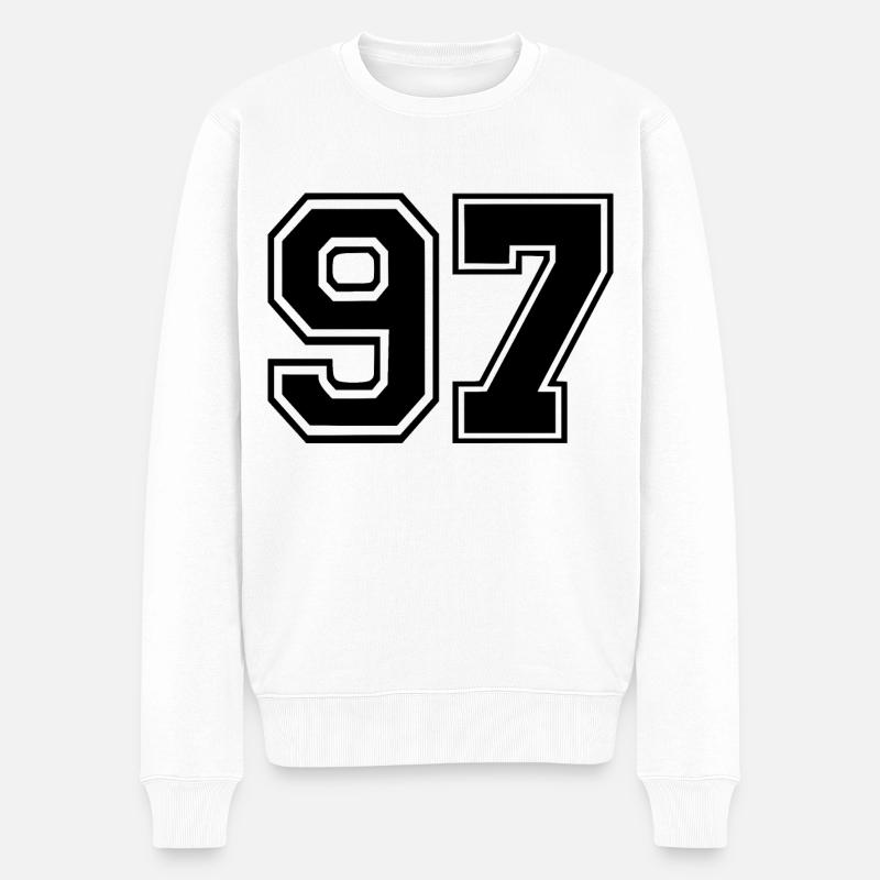 97 - Männer Premium Bio Pullover - Weiß