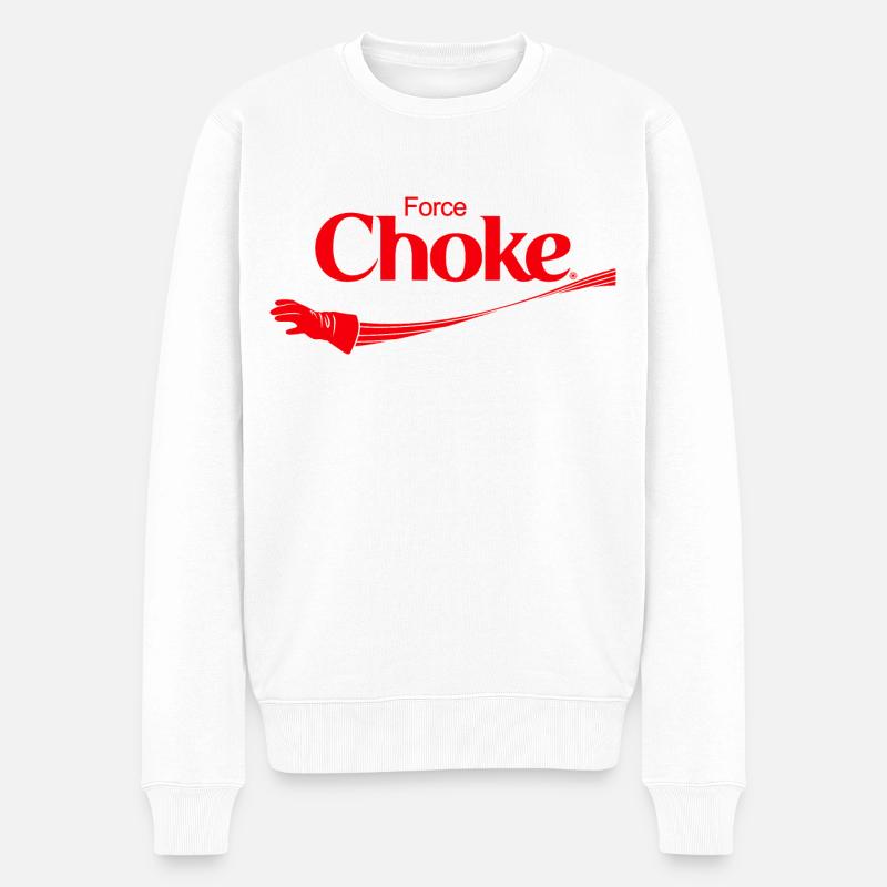 Choke Lustig - Männer Premium Bio Pullover - Weiß