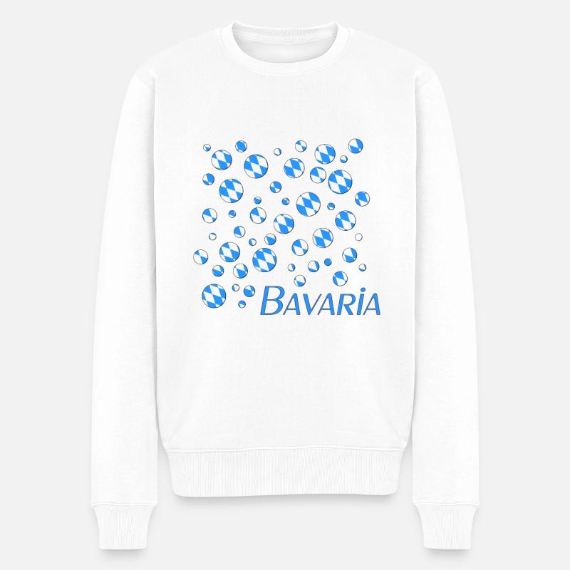 Bavaria Bayern - Männer Premium Bio Pullover - Weiß