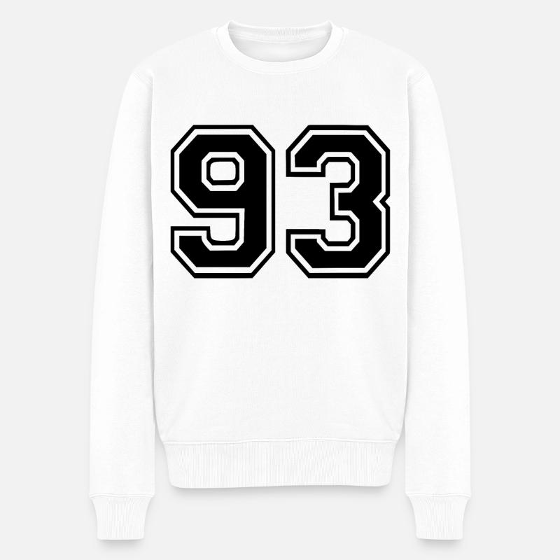 93 - Männer Premium Bio Pullover - Weiß