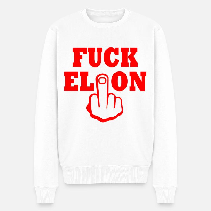 Fuck elon - Pull Premium bio Homme - blanc