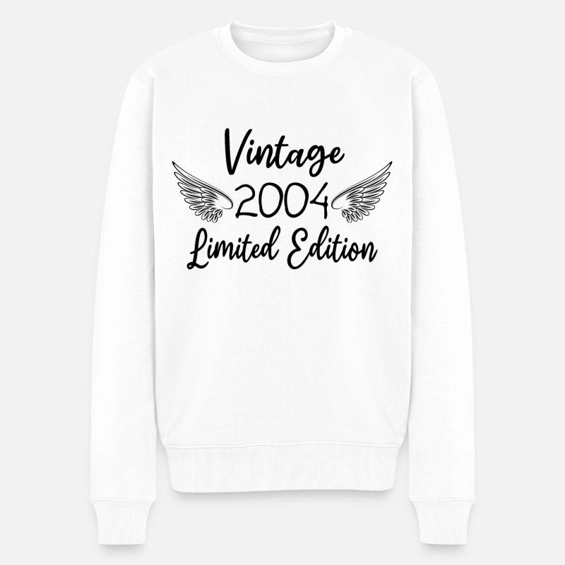 Geburtstag 2004 Jahrgang 2004 bestes Jahr 2004 - Männer Premium Bio Pullover - Weiß