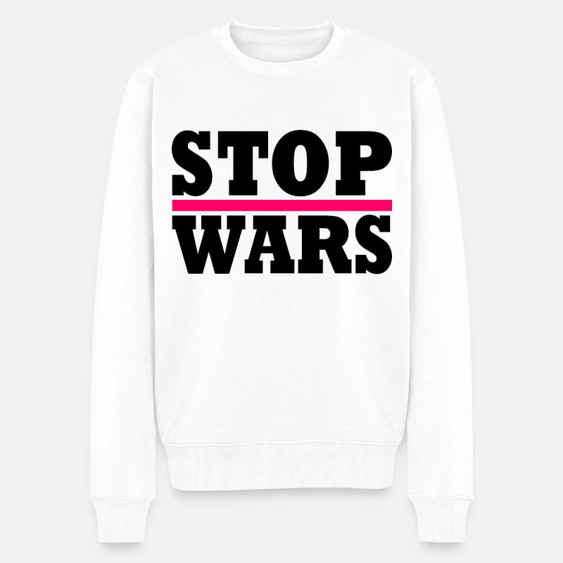 Stop wars - Pull Premium bio Homme - blanc