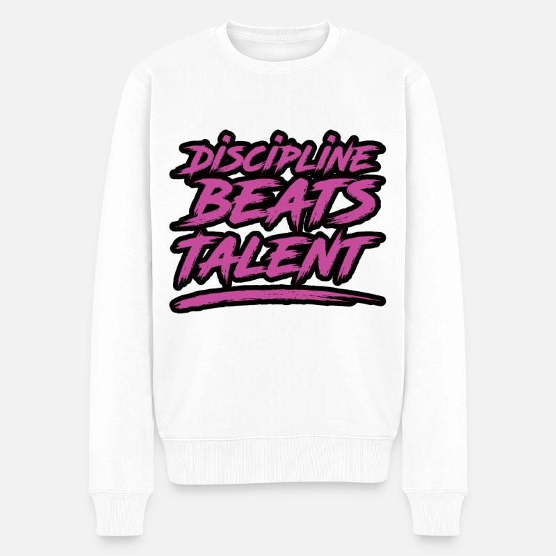 La discipline bat le talent - Pull Premium bio Homme - blanc