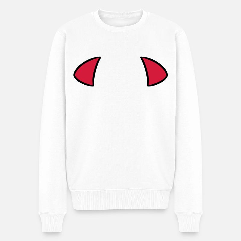 Orecchie orecchie diavolo oreilles diable - Maglione ecologico premium da uomo - bianco