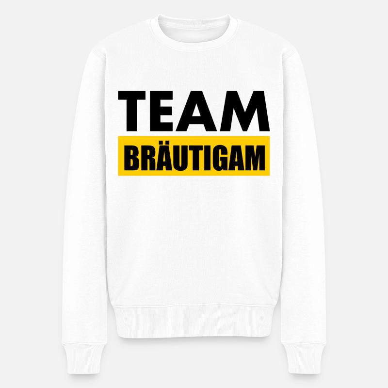 Team bräutigam - Männer Premium Bio Pullover - Weiß
