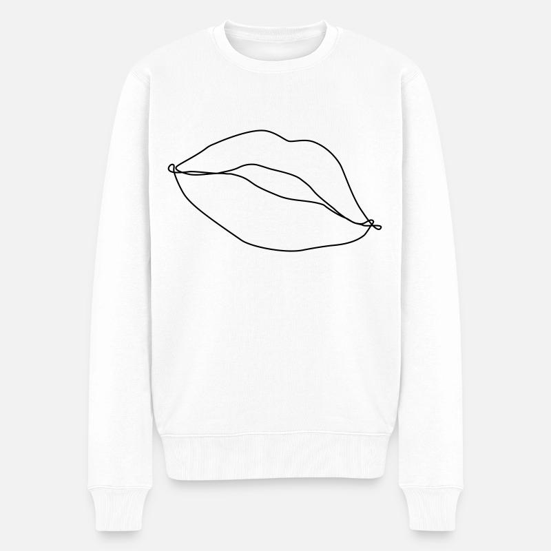 Dessin kussmund - Pull Premium bio Homme - blanc