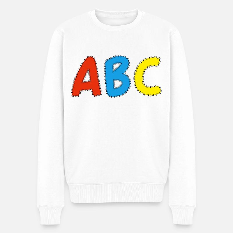 ABC - Schulstart, Schulkind - Männer Premium Bio Pullover - Weiß