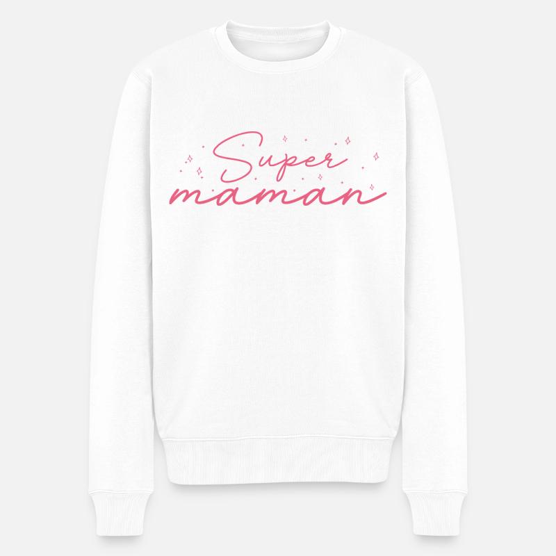 super maman - Pull Premium bio Homme - blanc