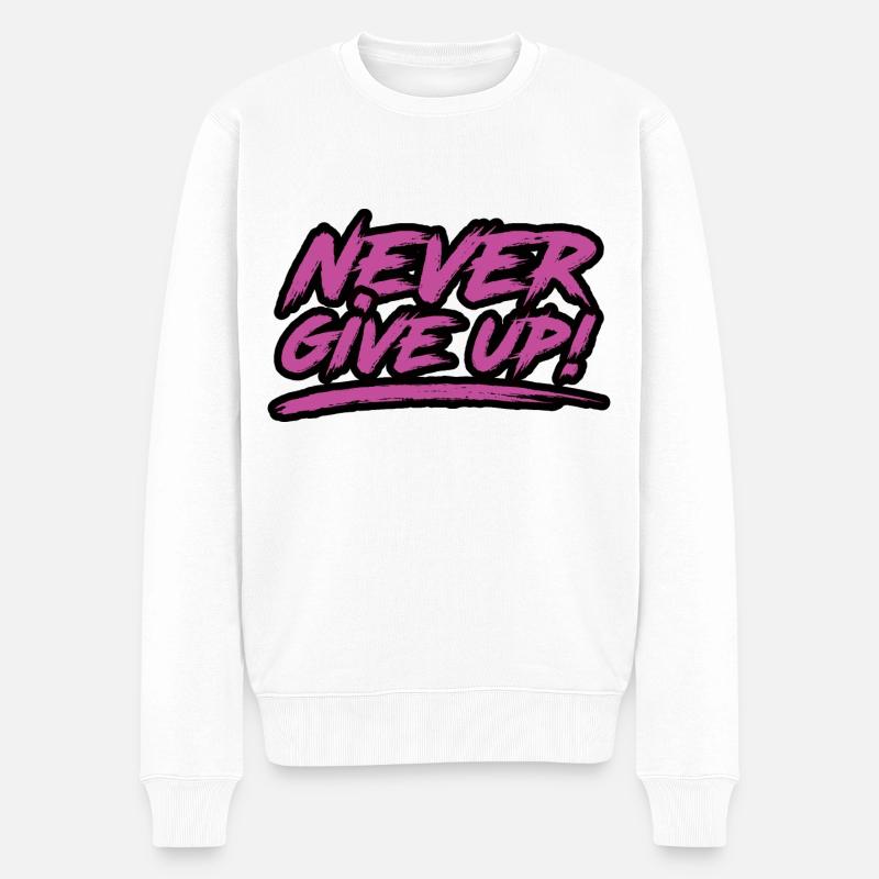 N’abandonnez jamais! - Pull Premium bio Homme - blanc