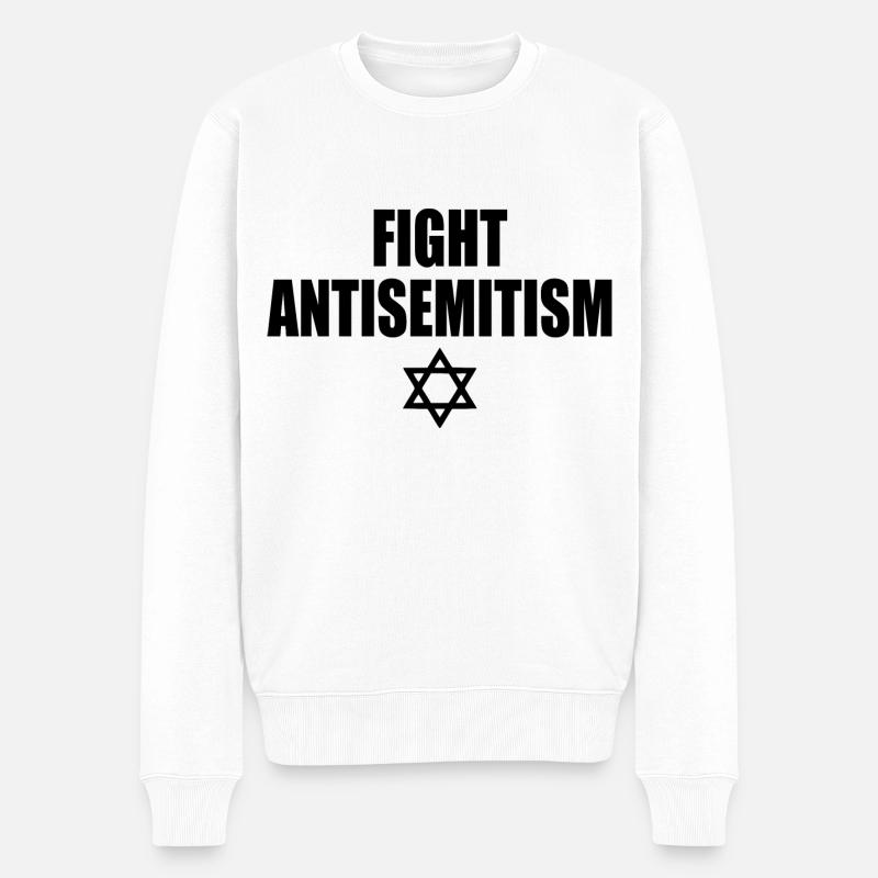 fight antisemitism - Pull Premium bio Homme - blanc