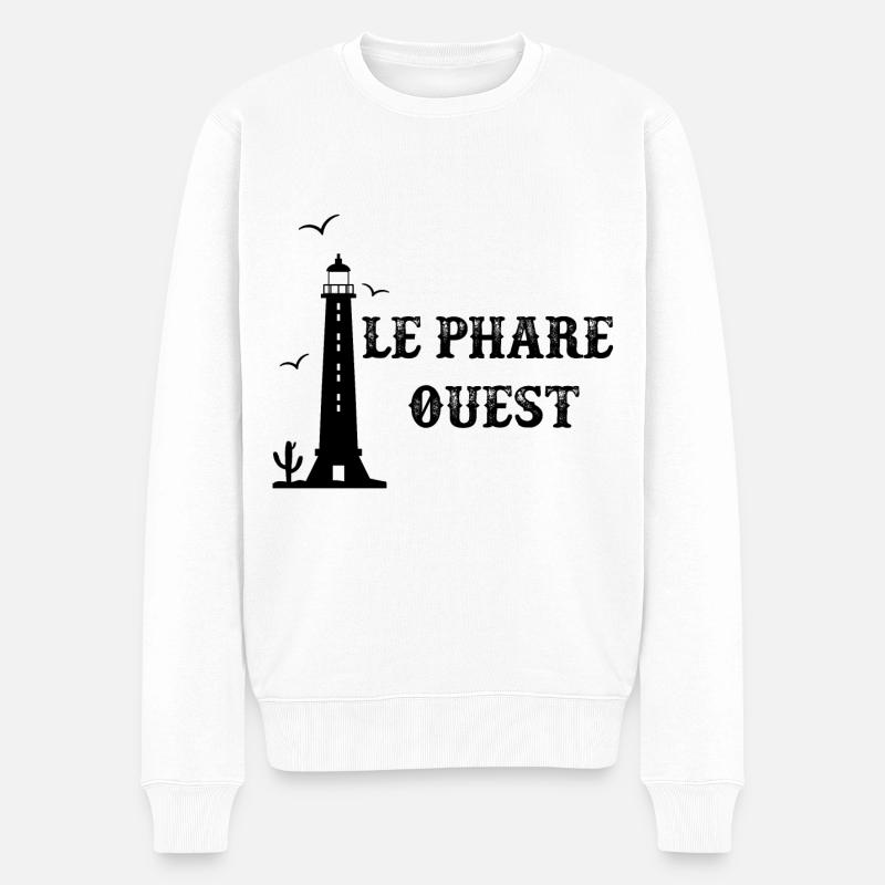 Bretagne Phare breton - Pull Premium bio Homme - blanc