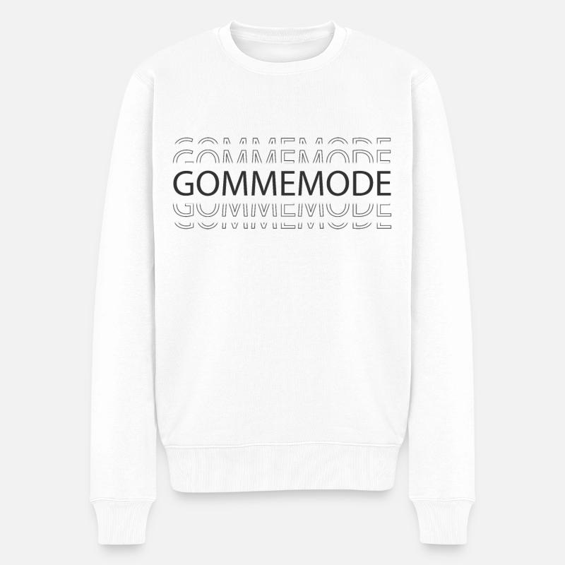 Gommemode - Jugendsprache - Männer Premium Bio Pullover - Weiß