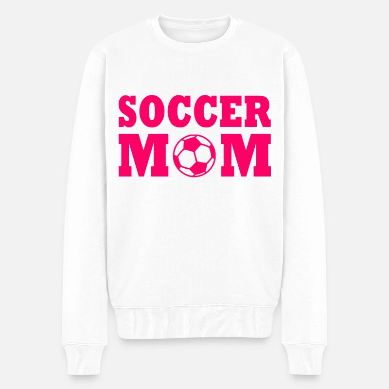 Soccer mom - Männer Premium Bio Pullover - Weiß