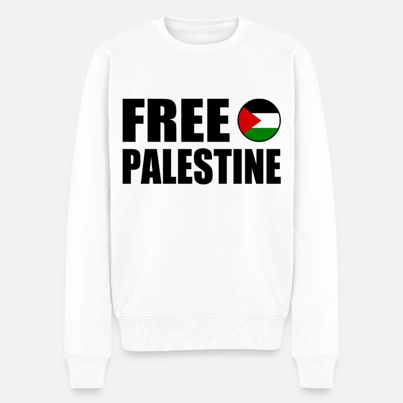 Free palestine - Pull Premium bio Homme - blanc