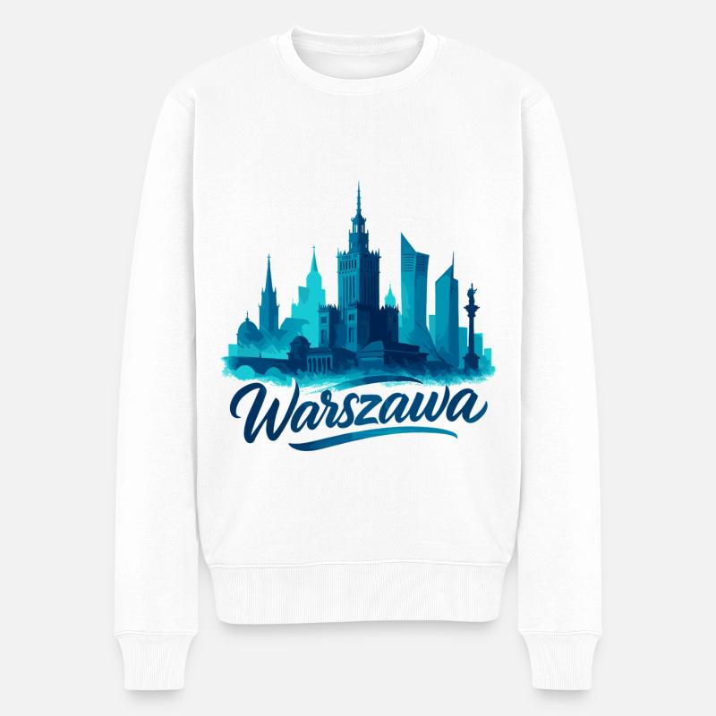 Varsovie Warszawa Capitale Pologne Cadeau - Pull Premium bio Homme - blanc