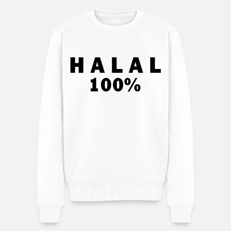 Halal حلال - Männer Premium Bio Pullover - Weiß