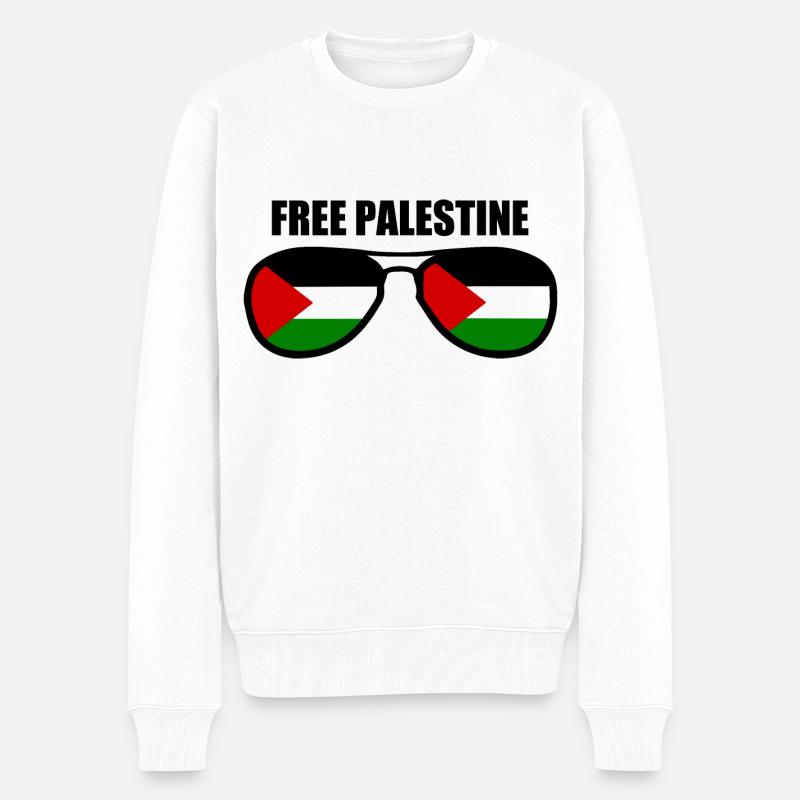 Free palestine - Pull Premium bio Homme - blanc