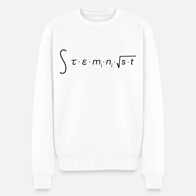 Steminist - Männer Premium Bio Pullover - Weiß