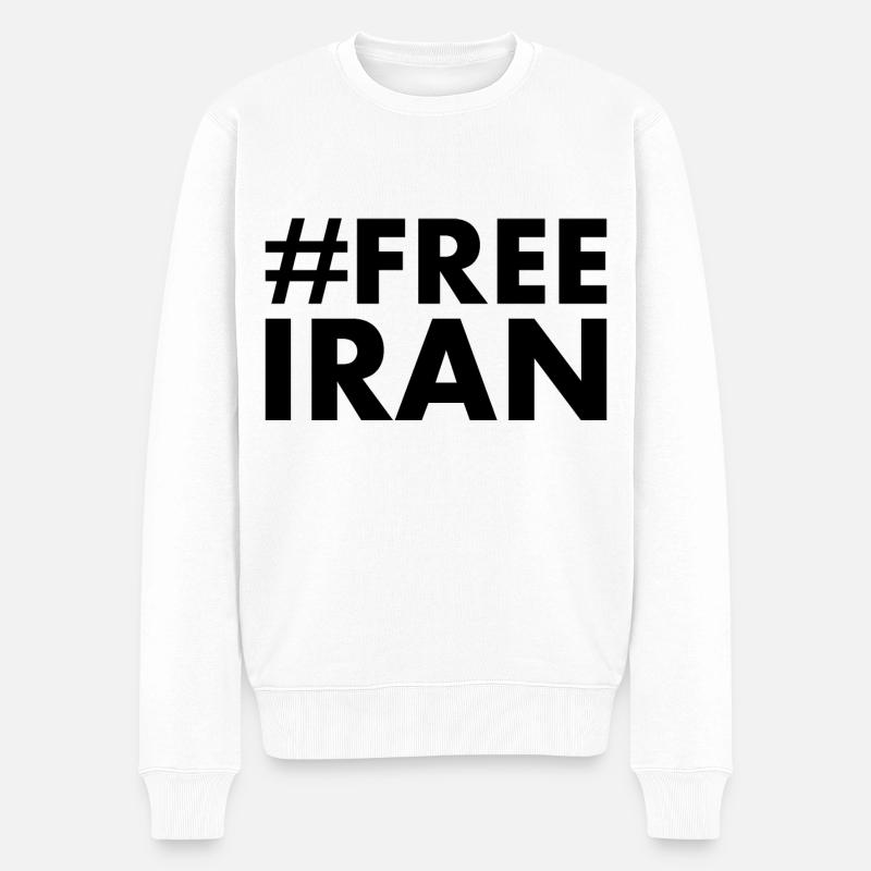 Free iran - Pull Premium bio Homme - blanc