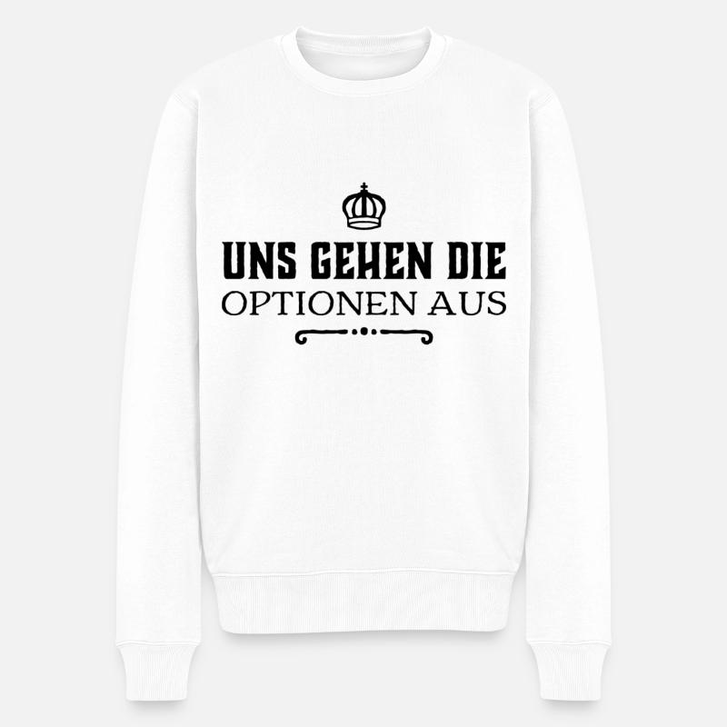 was können wir noch machen - Männer Premium Bio Pullover - Weiß
