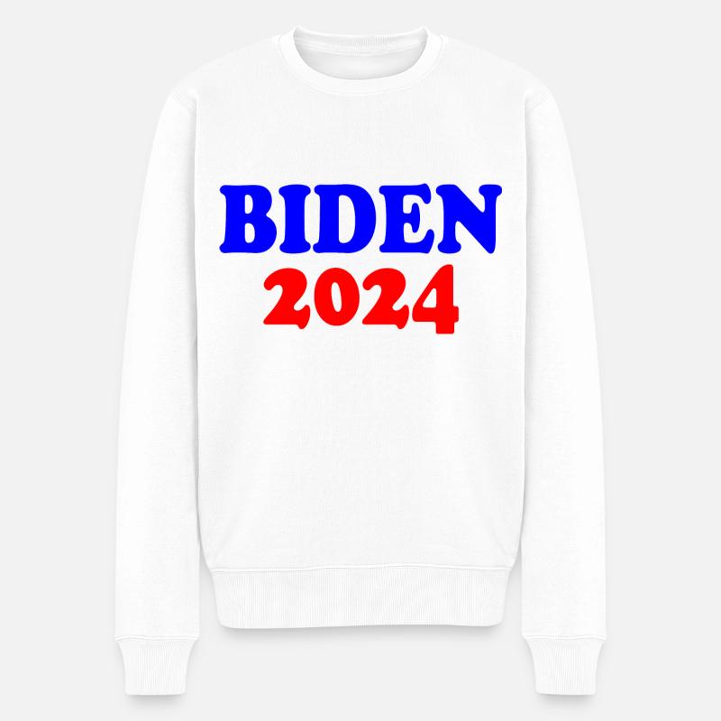 Biden 2024 - Männer Premium Bio Pullover - Weiß