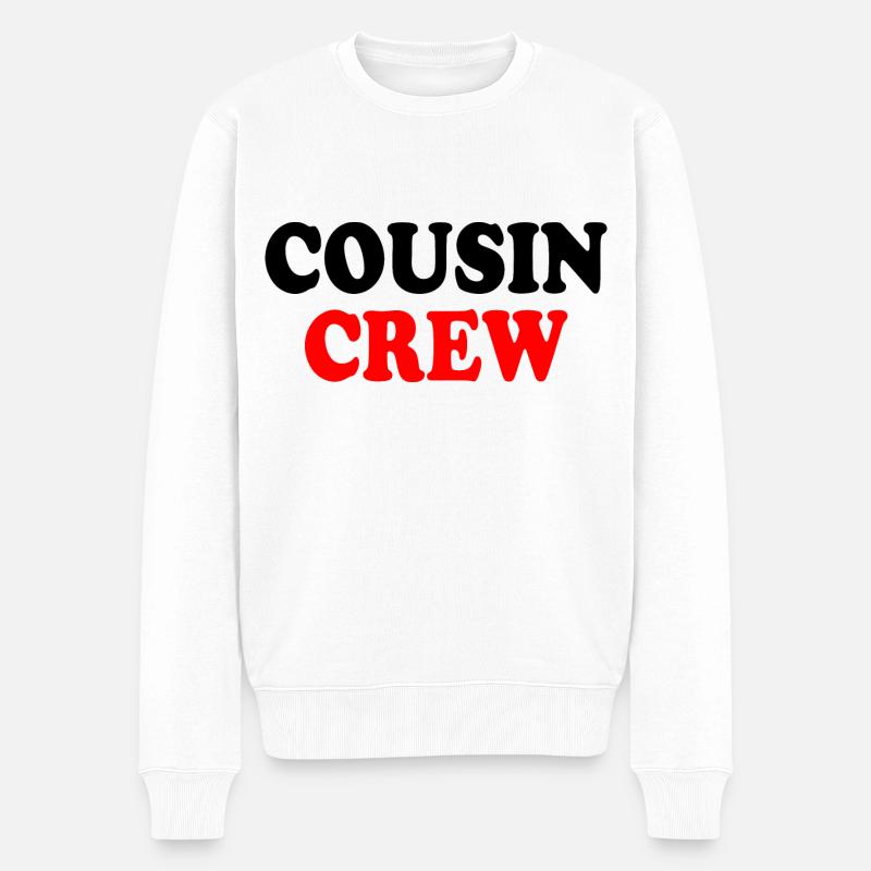 Cousin crew - Männer Premium Bio Pullover - Weiß