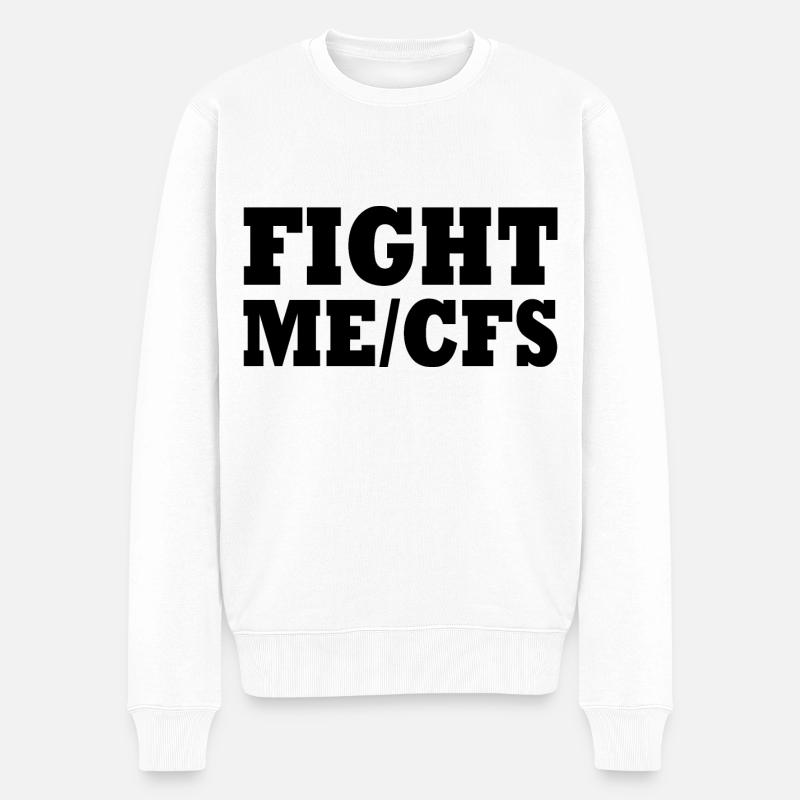 Me/cfs - fight me/cfs - Männer Premium Bio Pullover - Weiß