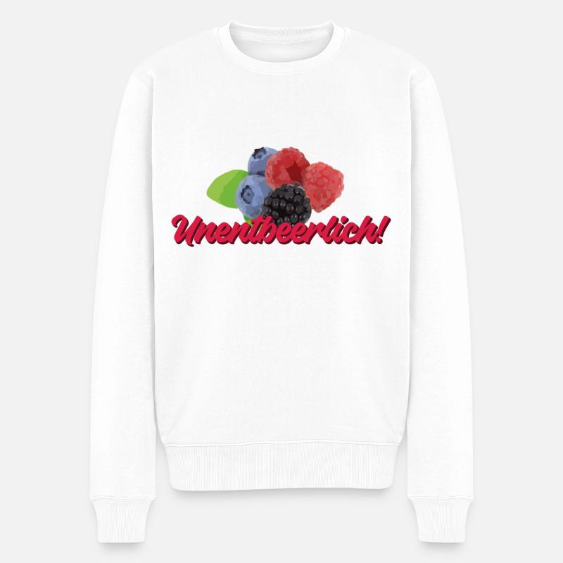 Unentbeerlich Spruch Wortspiel mit Früchte/Beeren - Männer Premium Bio Pullover - Weiß
