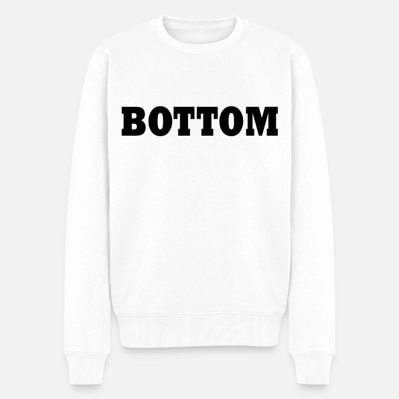 Bottom - Männer Premium Bio Pullover - Weiß
