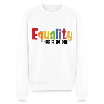Equality Hurts No One - Men's Premium Organic Jumper - white - Front - Thijin (182cm)