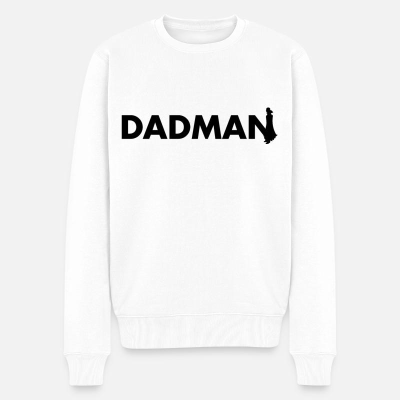 Dadman - Männer Premium Bio Pullover - Weiß