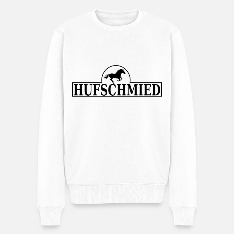 Hufschmied - Männer Premium Bio Pullover - Weiß