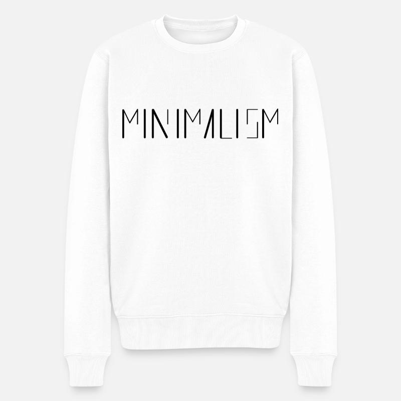 Minimalism - Männer Premium Bio Pullover - Weiß