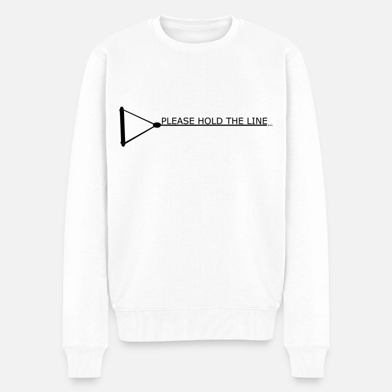 Hold the line - Männer Premium Bio Pullover - Weiß