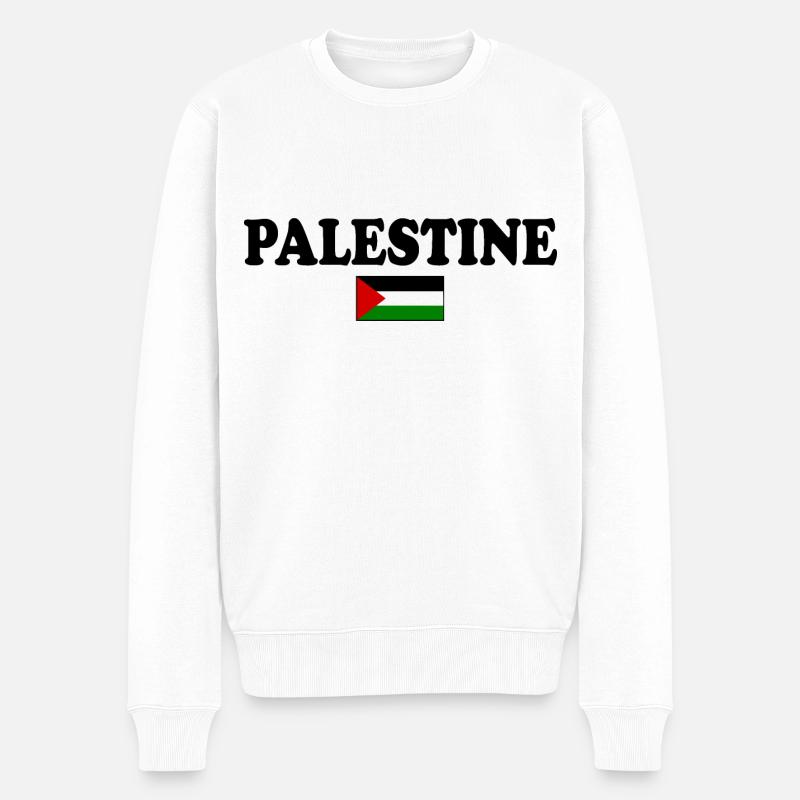 Palästina - Männer Premium Bio Pullover - Weiß