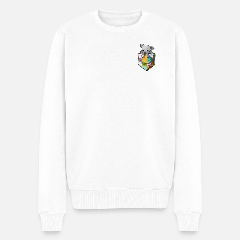 Koala de chéri dans la poche - Pull Premium bio Homme - blanc