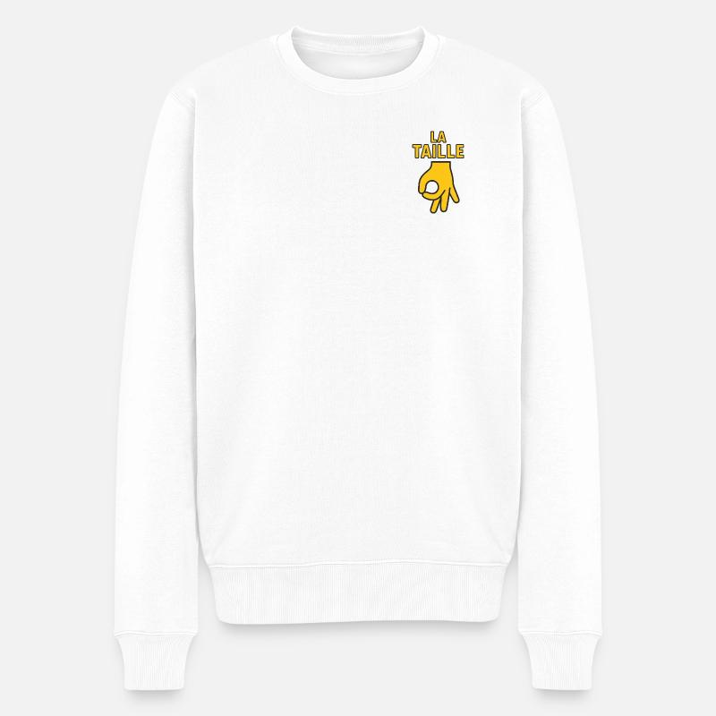 Runden-/Kreisspiel - Männer Premium Bio Pullover - Weiß