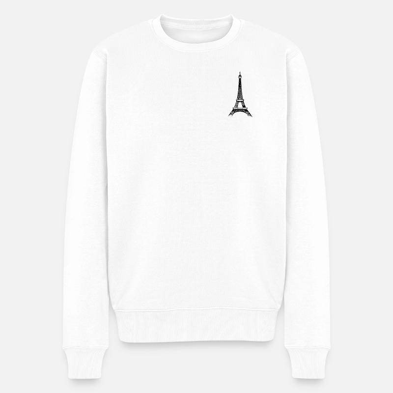 Tour Eiffel - Pull Premium bio Homme - blanc