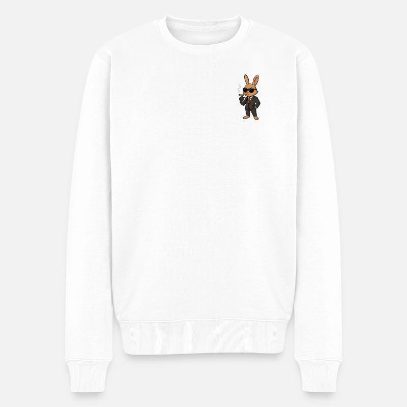 Top G Toni Bunny - Männer Premium Bio Pullover - Weiß