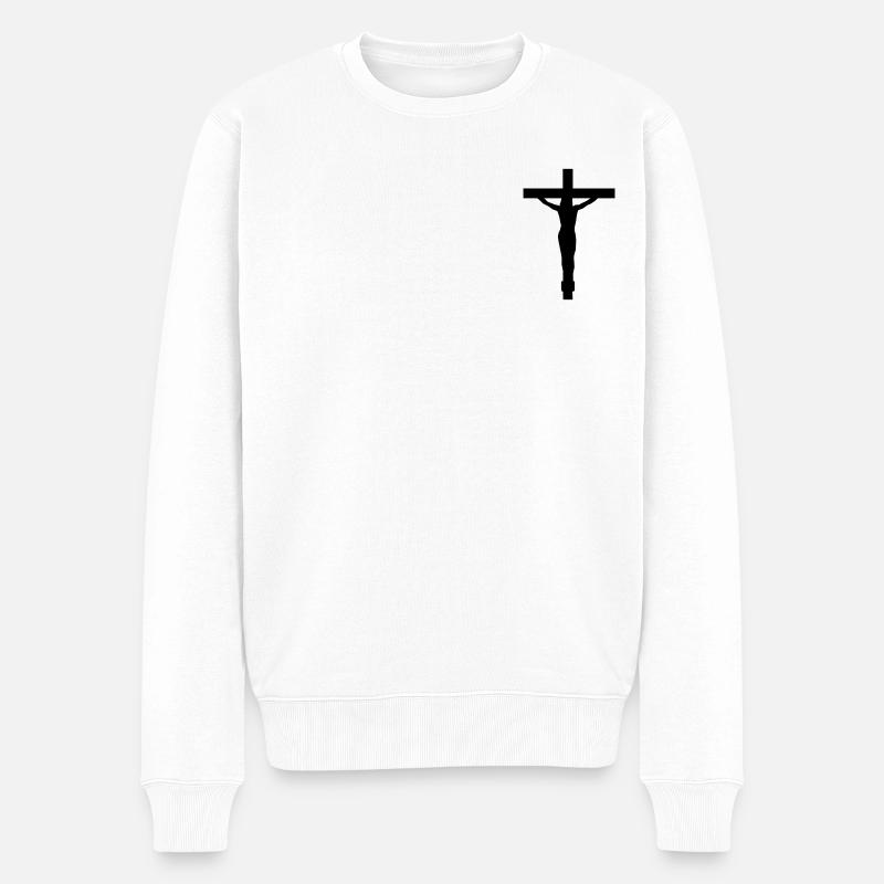 Je suis chrétien(ne) - Pull Premium bio Homme - blanc