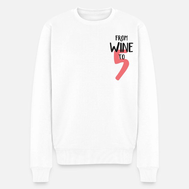From wine to five - Männer Premium Bio Pullover - Weiß