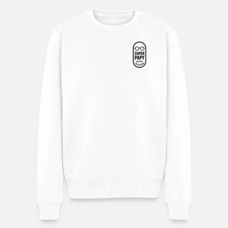 Super Opa seit immer - Männer Premium Bio Pullover - Weiß