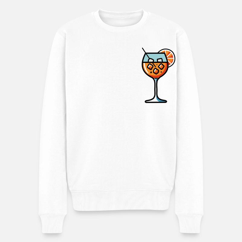 Aperölchen Spritz Cocktail - Männer Premium Bio Pullover - Weiß