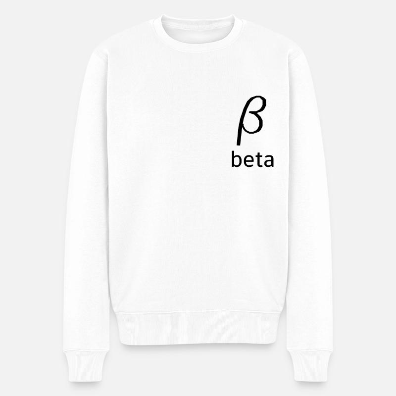 Beta - Männer Premium Bio Pullover - Weiß